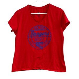 Women's NHL New York Rangers Hockey Short Sleeve T shirt.  Size L